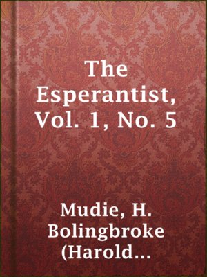 cover image of The Esperantist, Vol. 1, No. 5